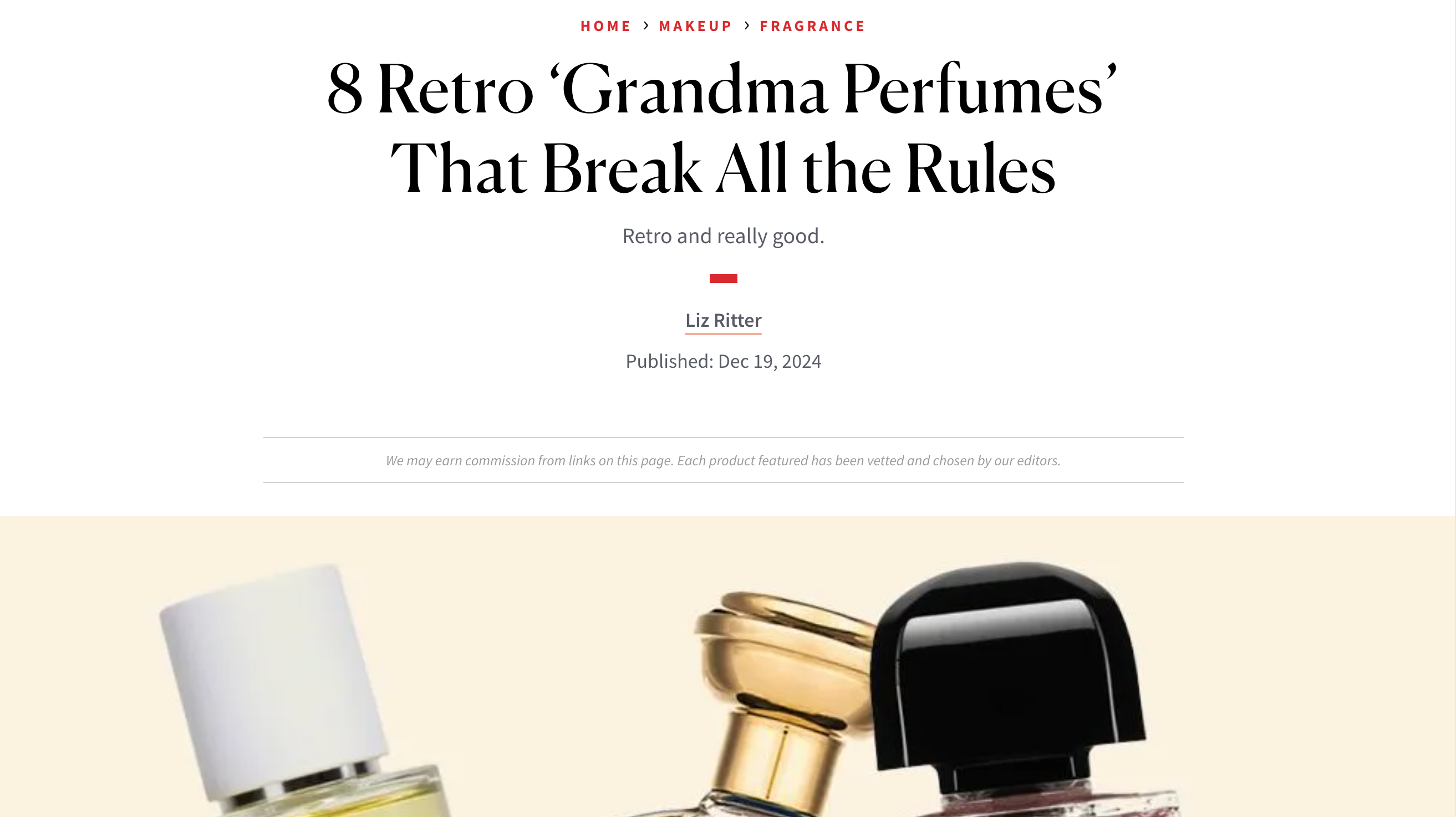 New Beauty ♡ 8 Retro ‘Grandma Perfumes’ That Break All the Rules