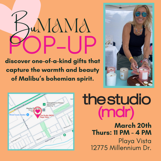 BuMama pop-up at The Studio (MDR) Playa Vista . Join us on Friday, February 14th from 1pm-6pm 