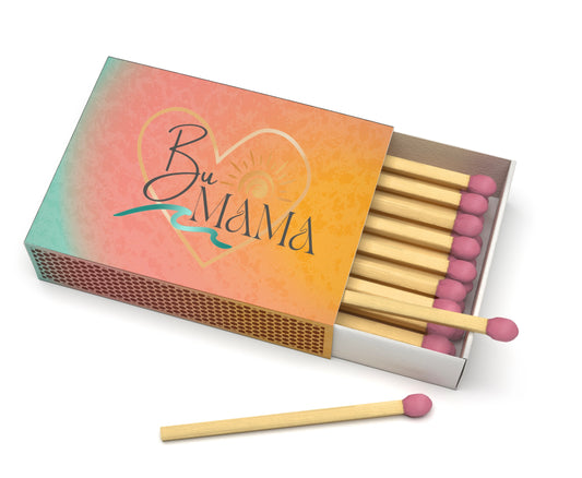 BuMama Match box with Pink Tip Matches