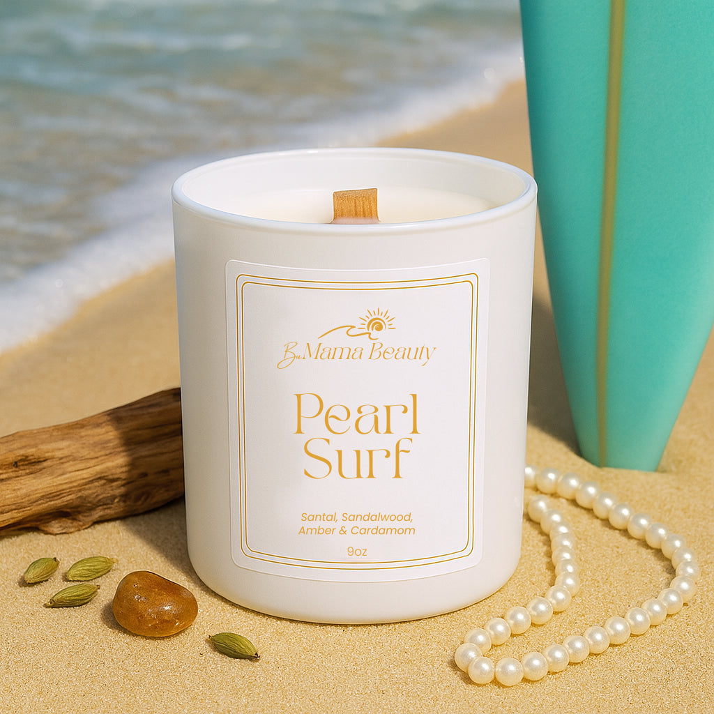 BuMama | Pearl Surf Candle 9oz Limited Edition | Coconut Wax with